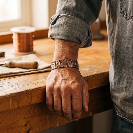 Pulsera de cobre de hombre Coraje – vista 2