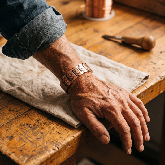 Pulsera de cobre de hombre Cañada – vista 2