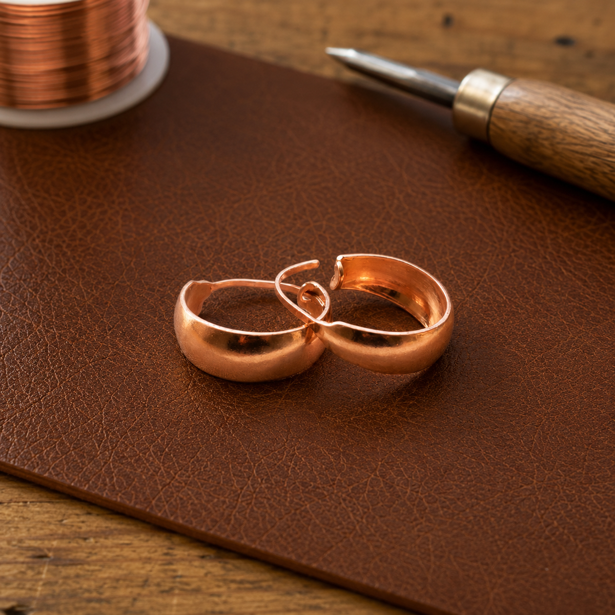 Pendientes de cobre Estepa