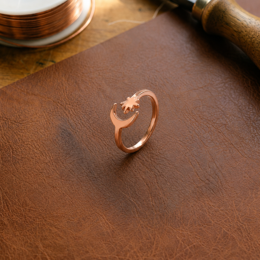 Anillo de pie de cobre Luna – vista 2