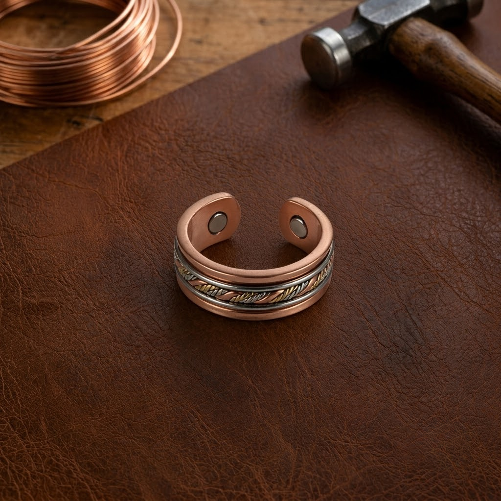 Anillo de cobre Trenza