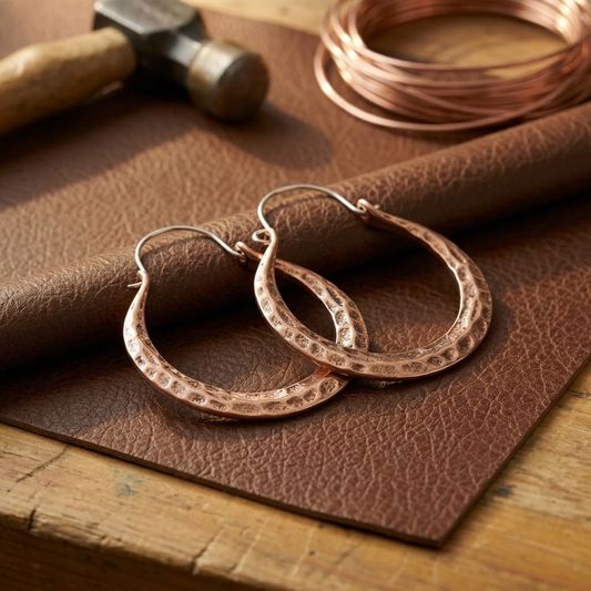 Pendientes de cobre Ascua