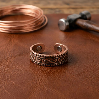 Anillo de cobre Helecho