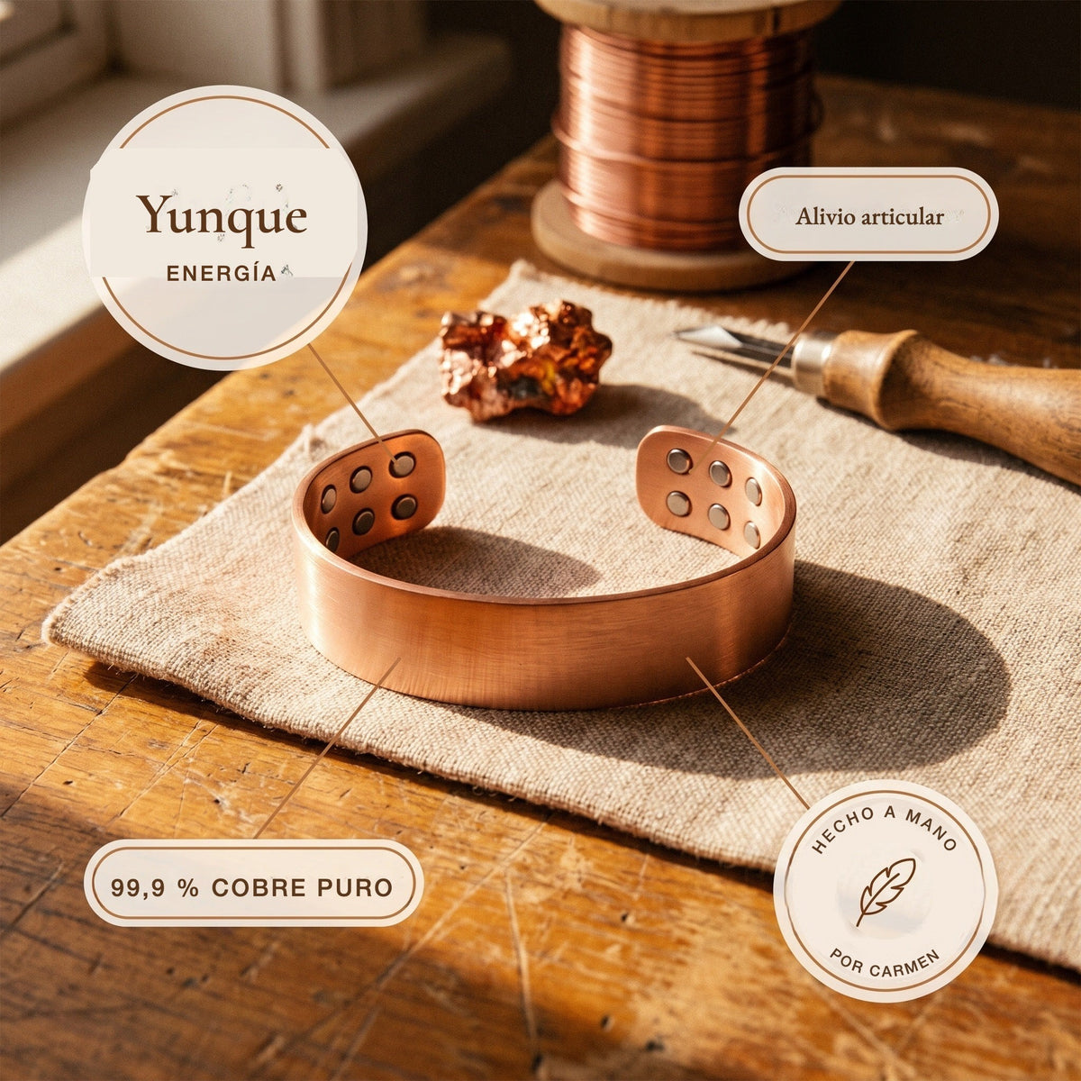 Pulsera de cobre Yunque – vista 5