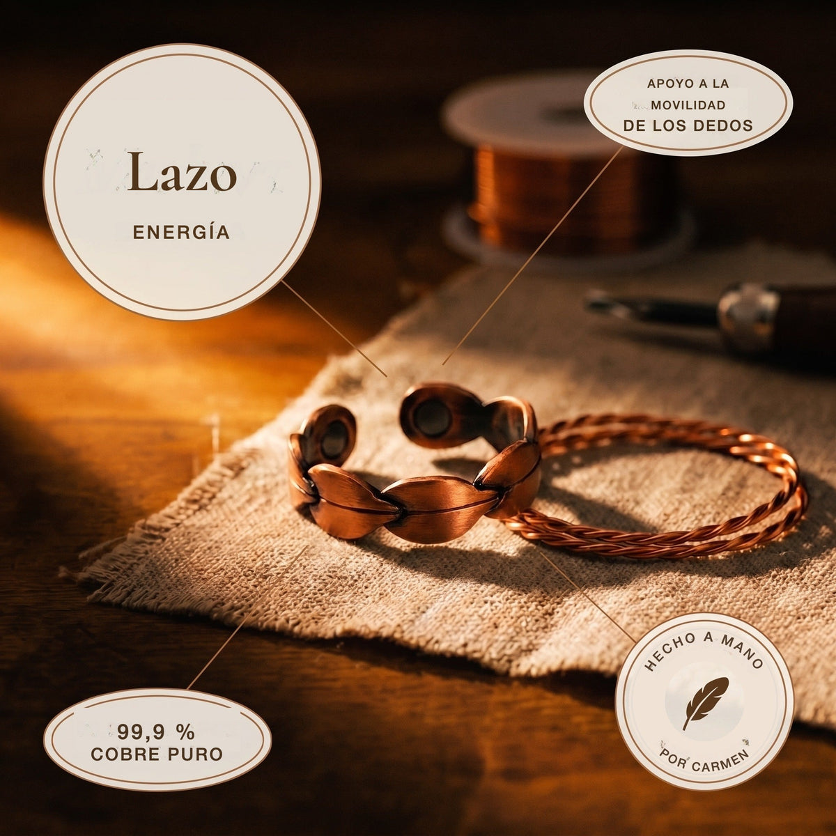 Anillo de cobre Lazo – vista 5