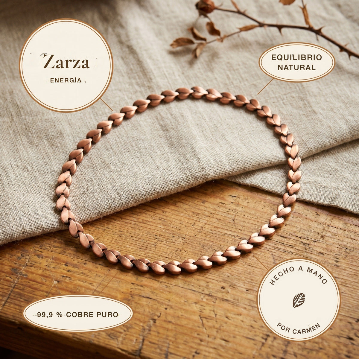 Collar de cobre Zarza – vista 5