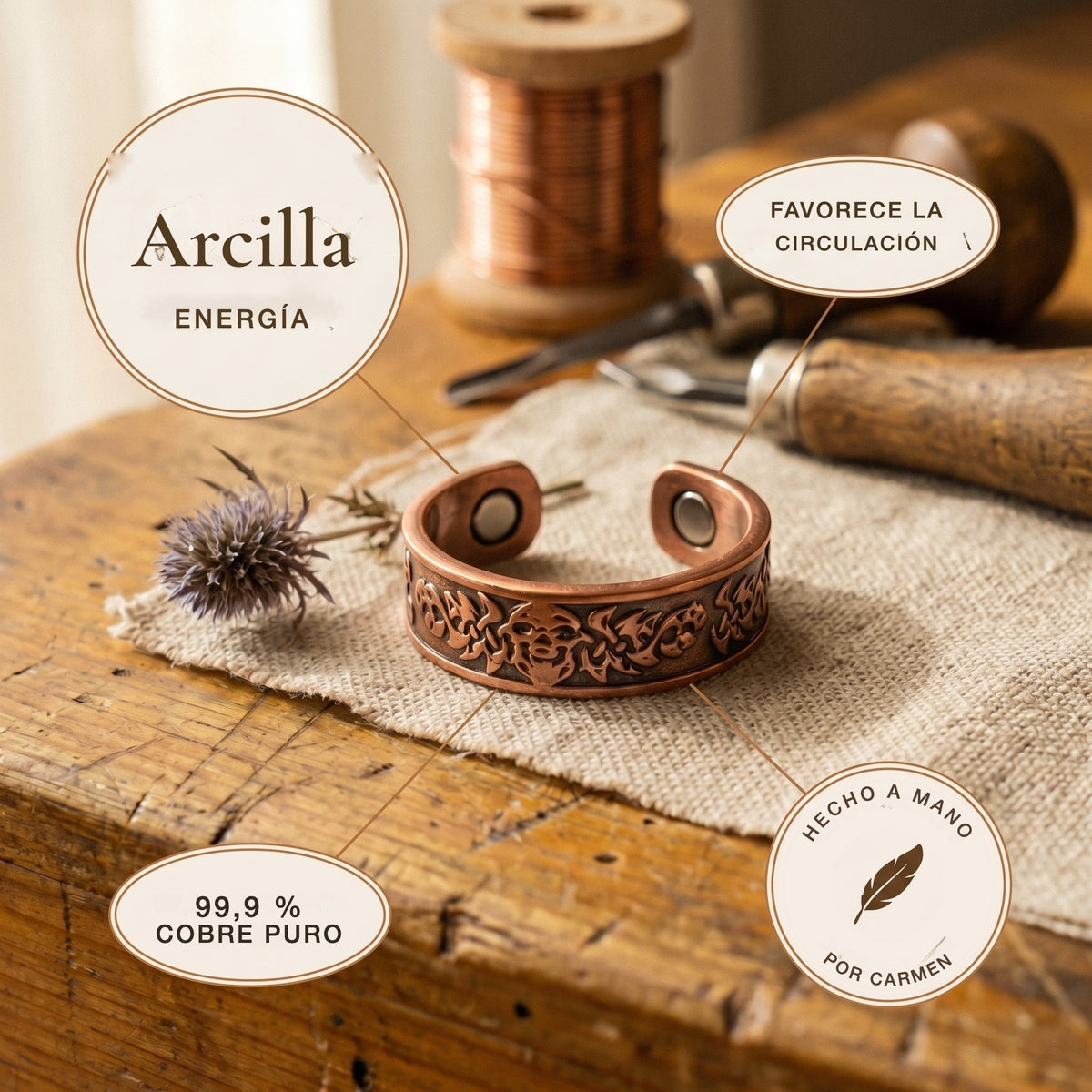 Anillo de cobre Arcilla – vista 5