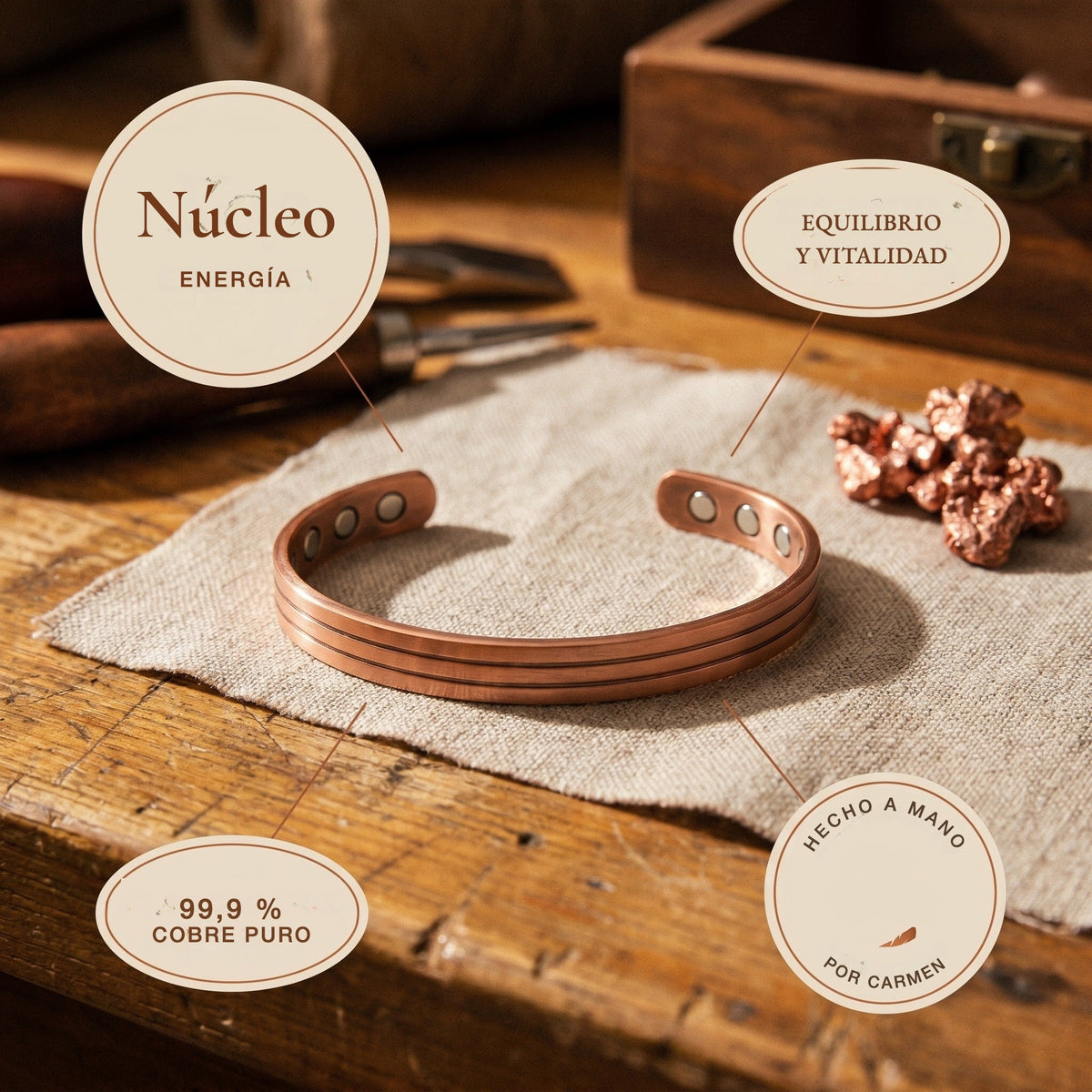 Pulsera de cobre Núcleo – vista 5