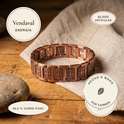 Pulsera de cobre de hombre Vendaval – vista 5