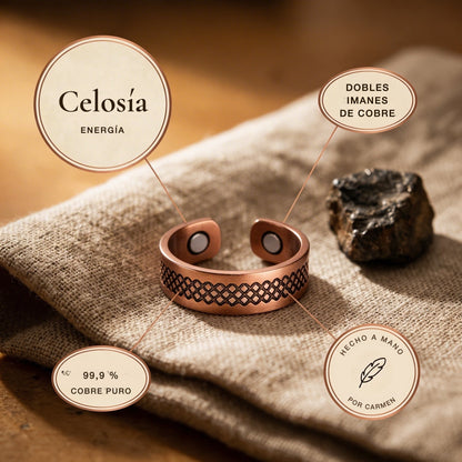 Anillo de cobre Celosía – vista 5