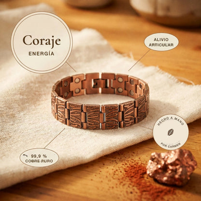 Pulsera de cobre de hombre Coraje – vista 5