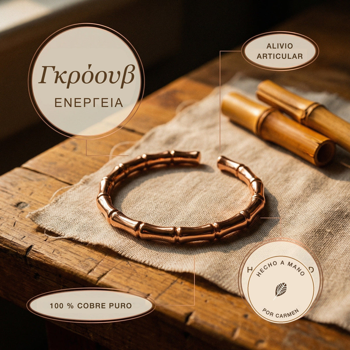 Pulsera de cobre Arboleda – vista 5