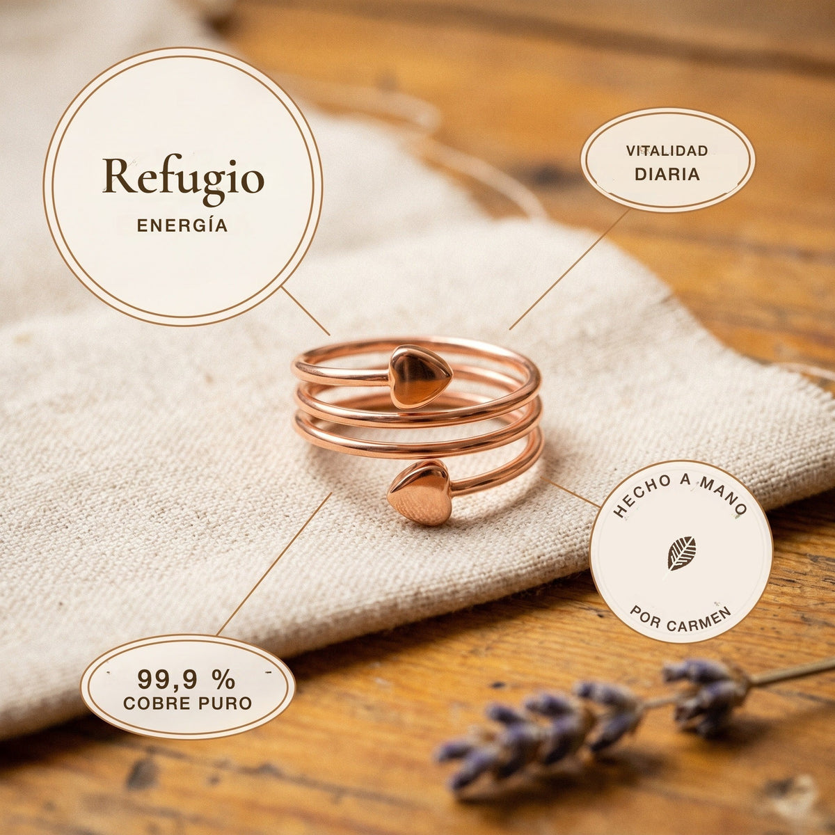 Anillo de cobre Refugio – vista 5