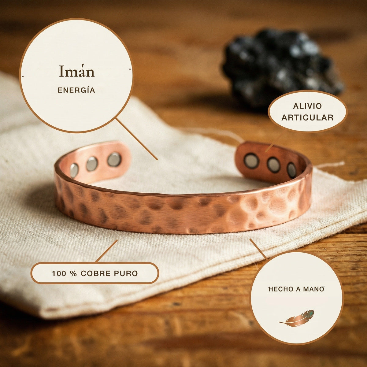 Pulsera de cobre Imán – vista 5