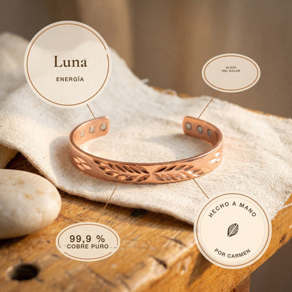 Pulsera de cobre Luna – vista 5