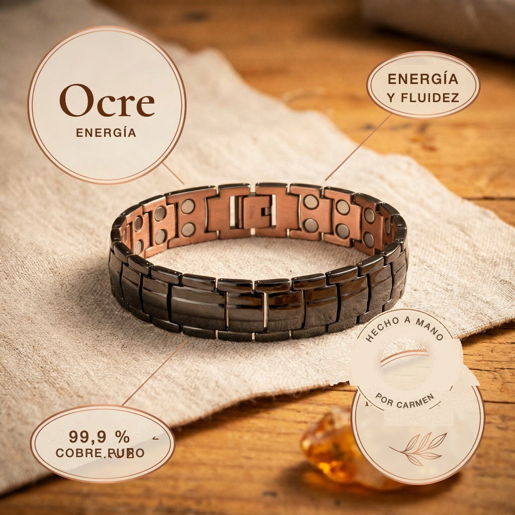 Pulsera de cobre de hombre Ocre – vista 5