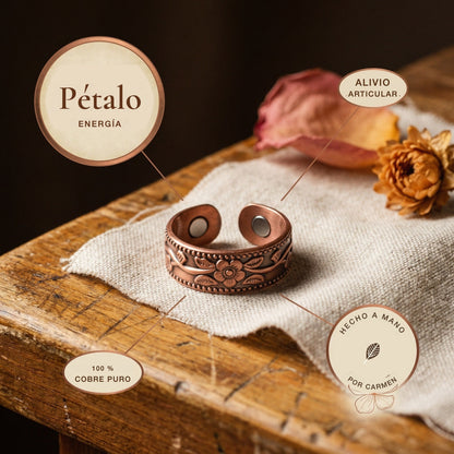 Anillo de cobre Pétalo – vista 5