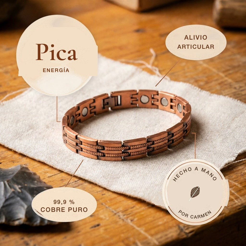 Pulsera de cobre de hombre Pica – vista 5