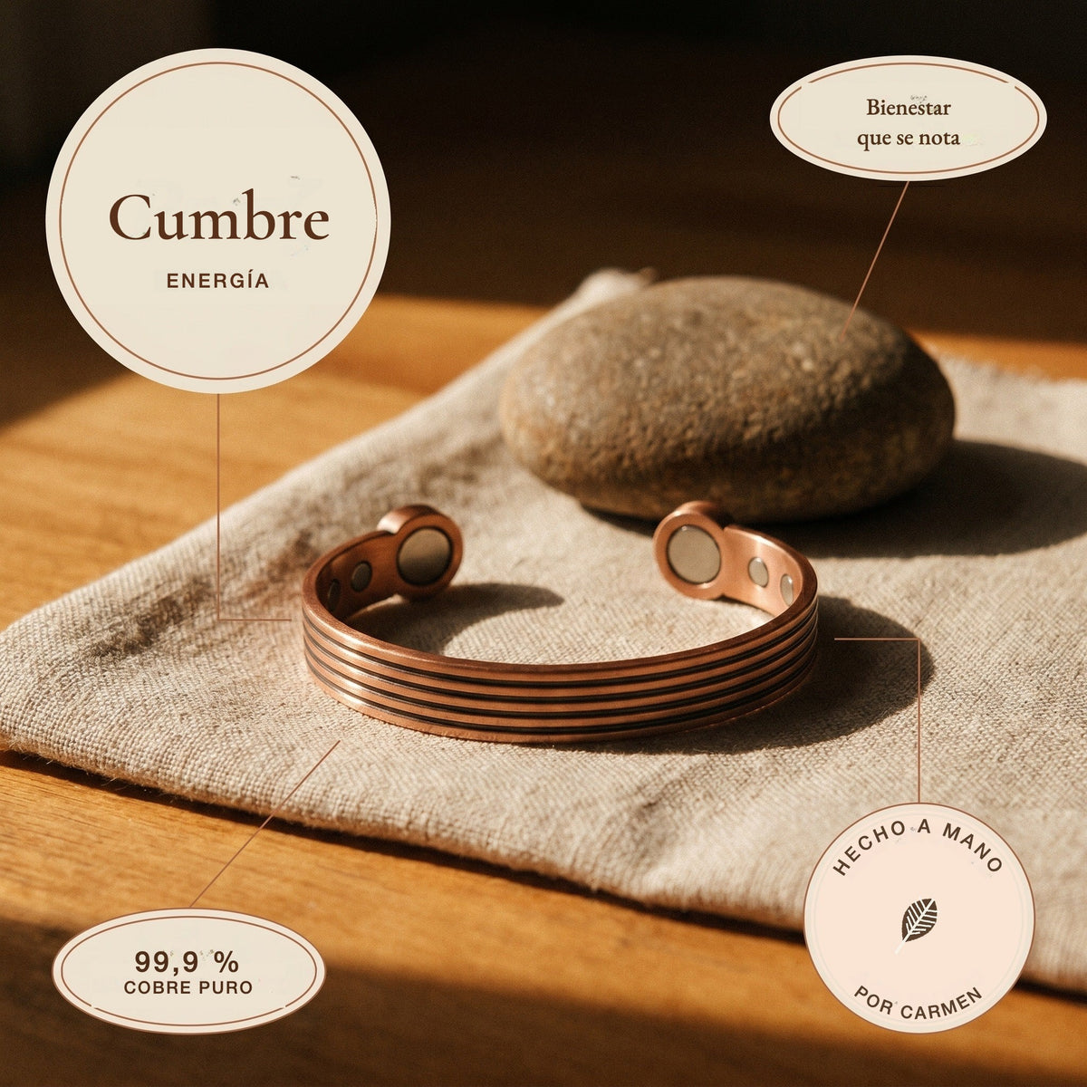 Pulsera de cobre Cumbre – vista 5