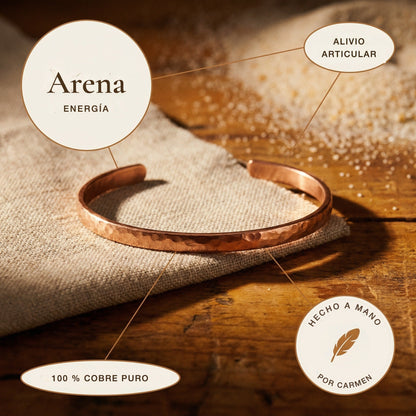 Tobillera de cobre Arena – vista 5