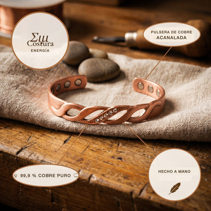 Pulsera de cobre Costura – vista 5