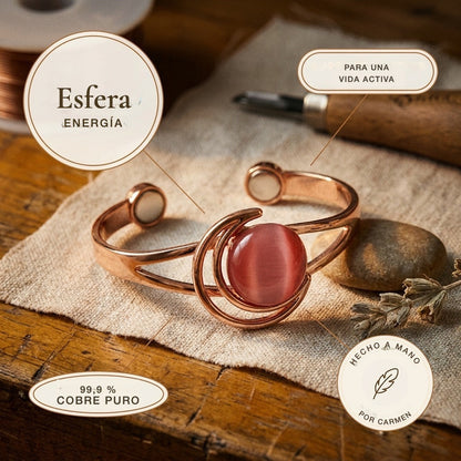 Pulsera de cobre Esfera rosa – vista 5