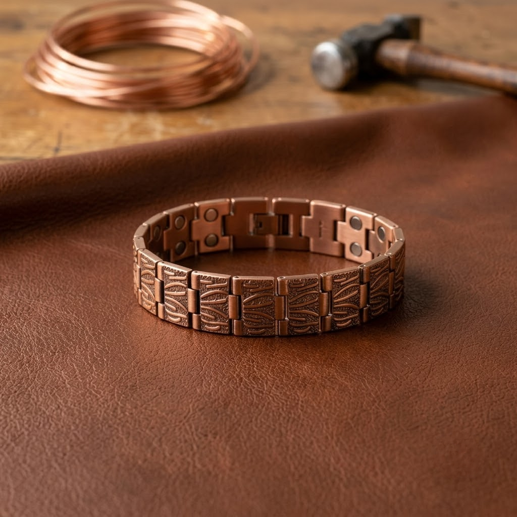 Pulsera de cobre de hombre Coraje