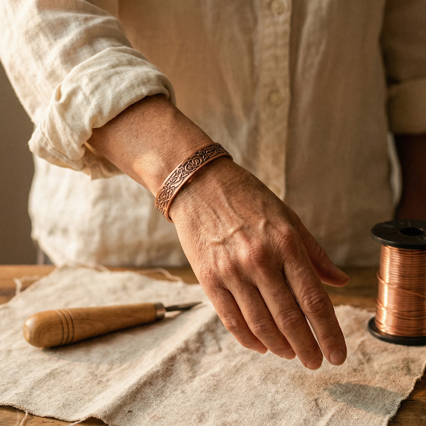 Pulsera de cobre Musgo – vista 2