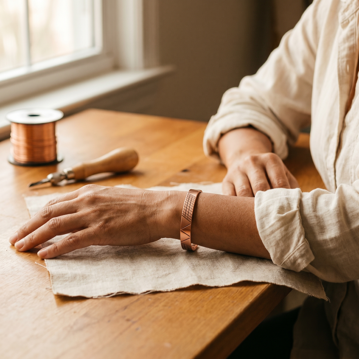 Pulsera de cobre Cresta – vista 2