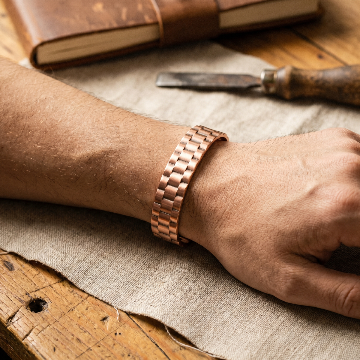 Pulsera de cobre de hombre Mena – vista 2