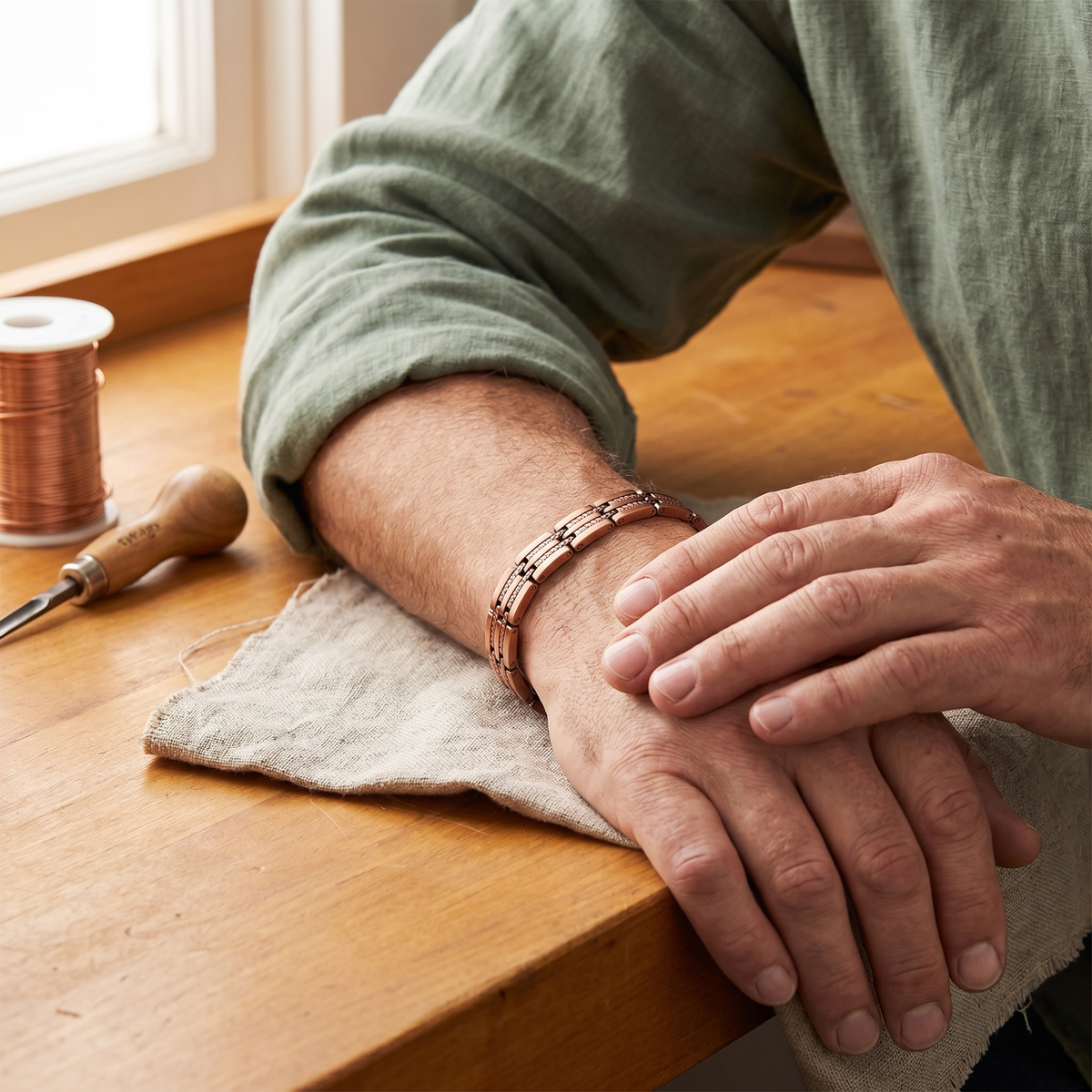 Pulsera de cobre de hombre Pica – vista 2