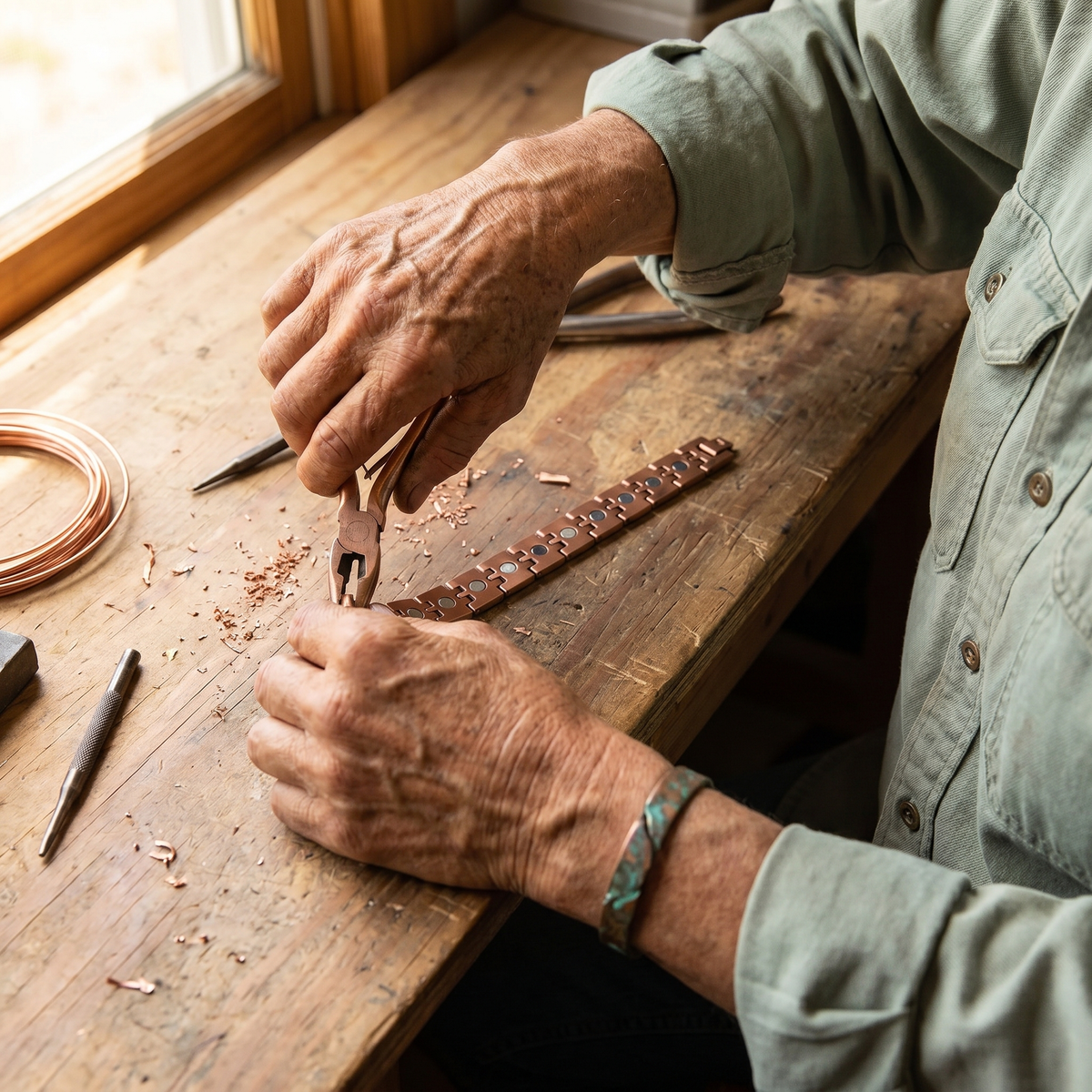 Pulsera de cobre de hombre Pica – vista 4