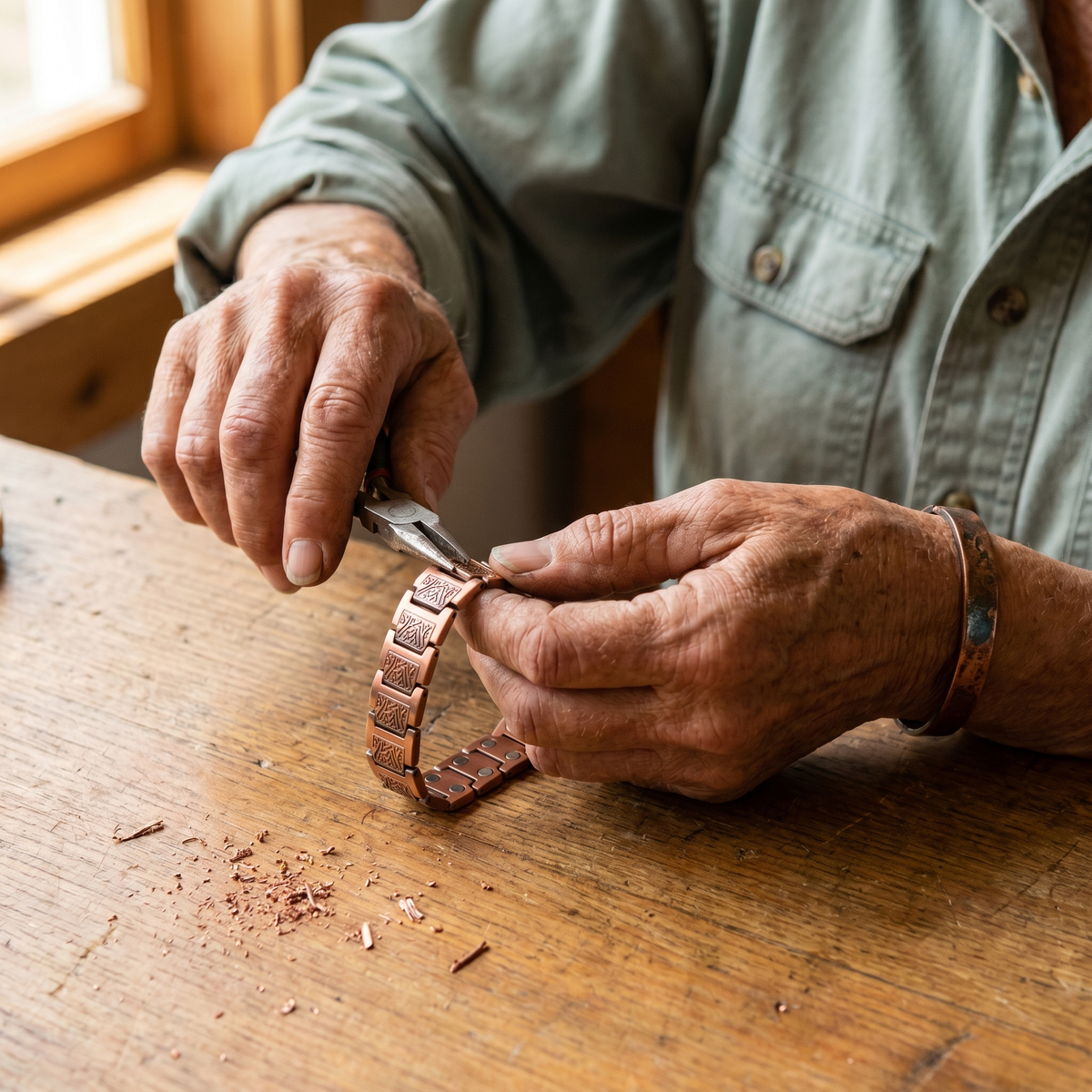 Pulsera de cobre de hombre Cañada – vista 4
