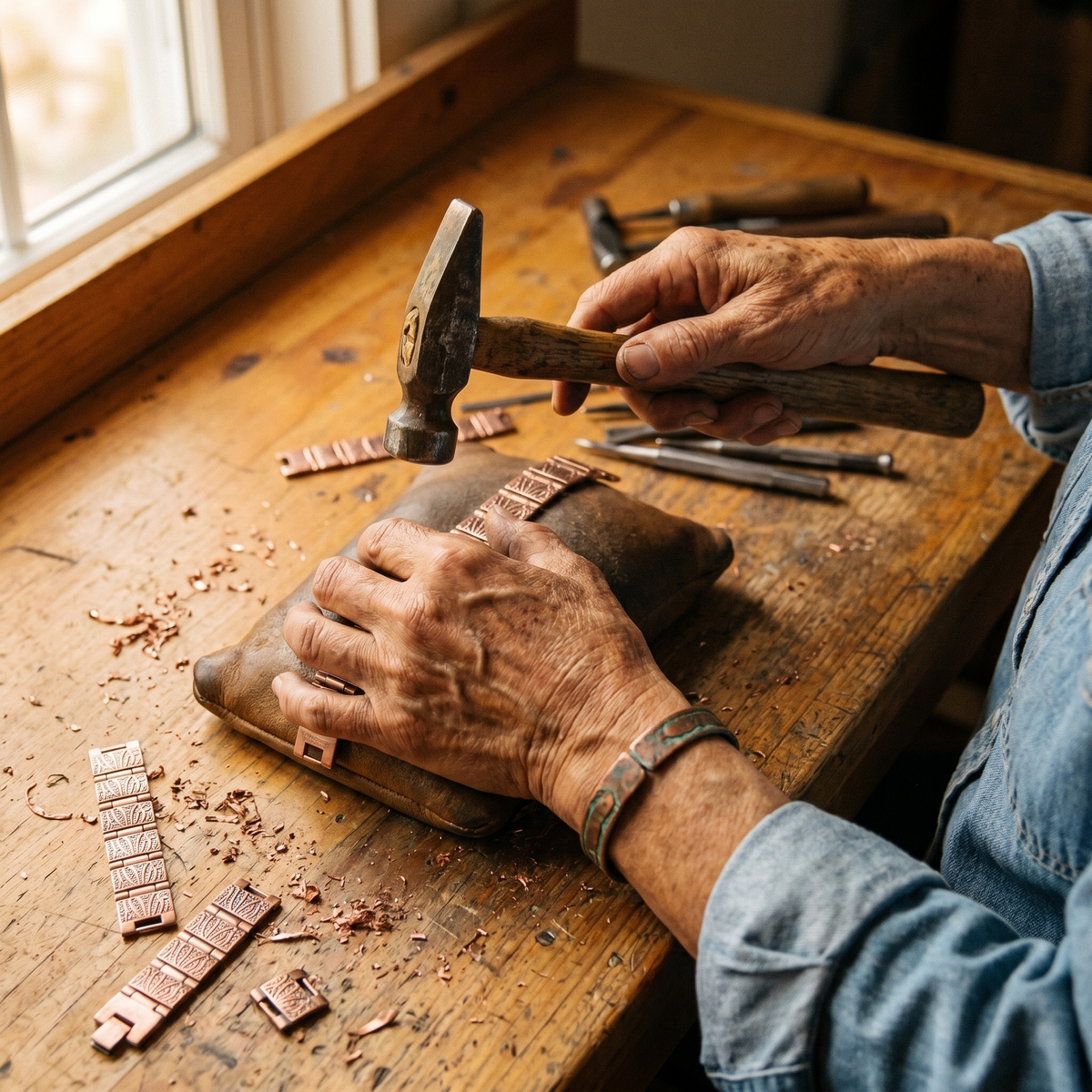Pulsera de cobre de hombre Coraje – vista 4