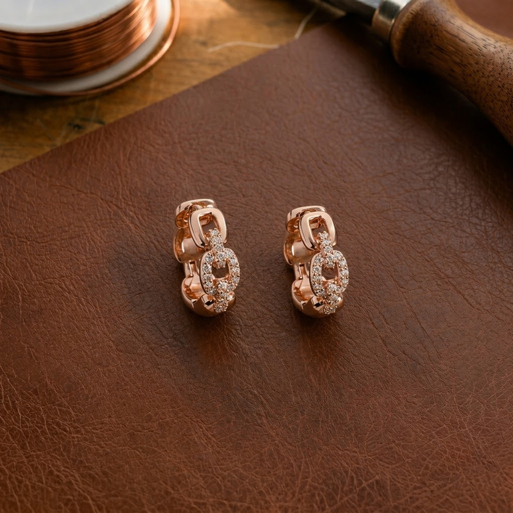 Pendientes de cobre Eslabón