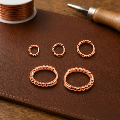Pendientes de cobre Punto