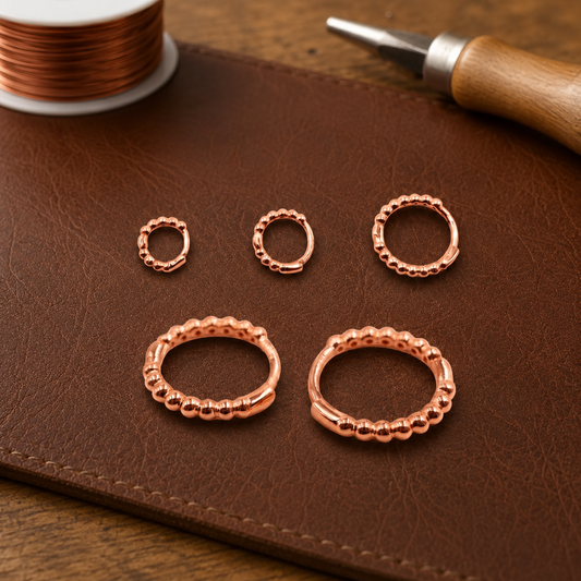Pendientes de cobre Punto