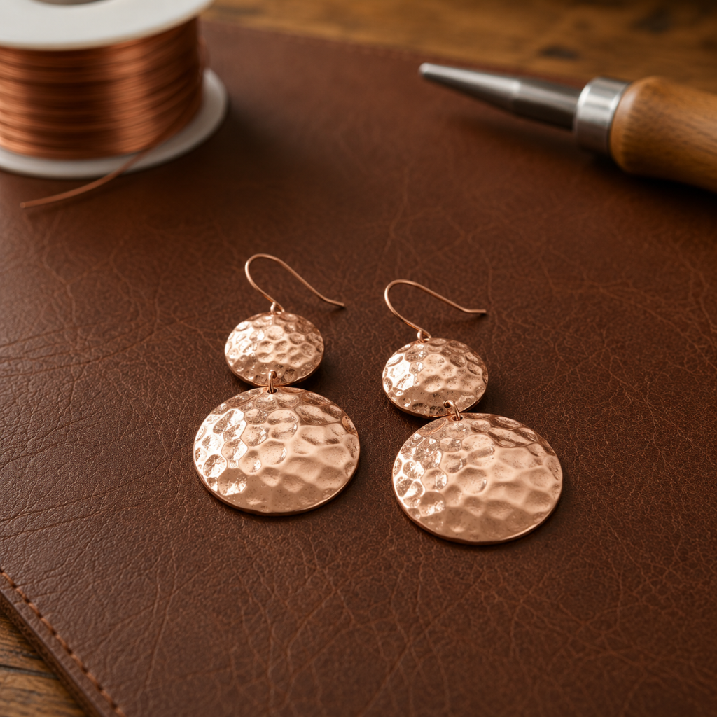 Pendientes de cobre Solsticio