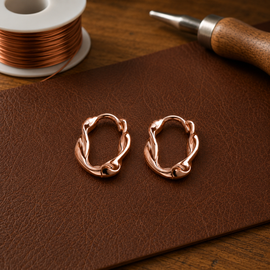 Pendientes de cobre Remolino