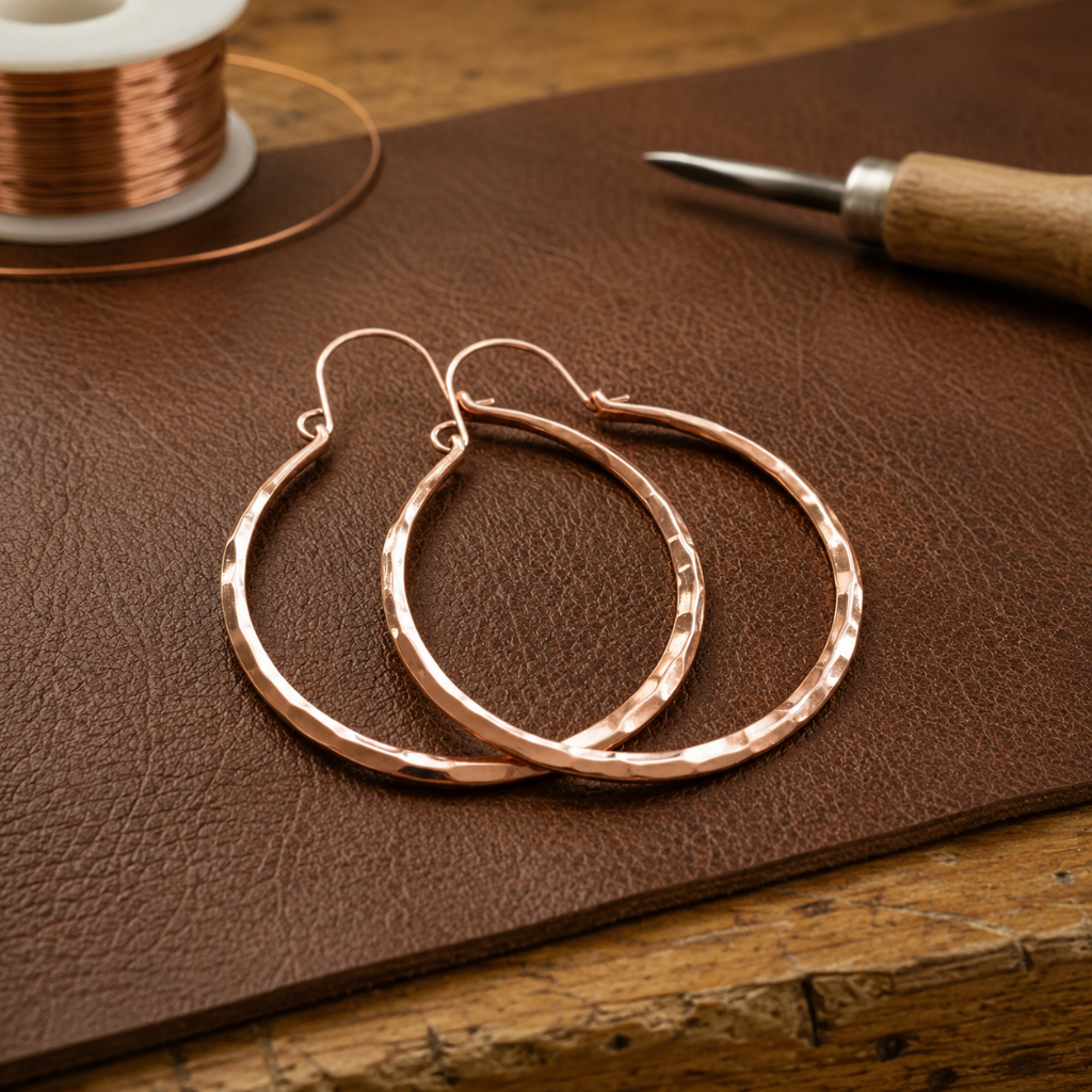 Pendientes de cobre Sauce