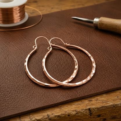 Pendientes de cobre Sauce